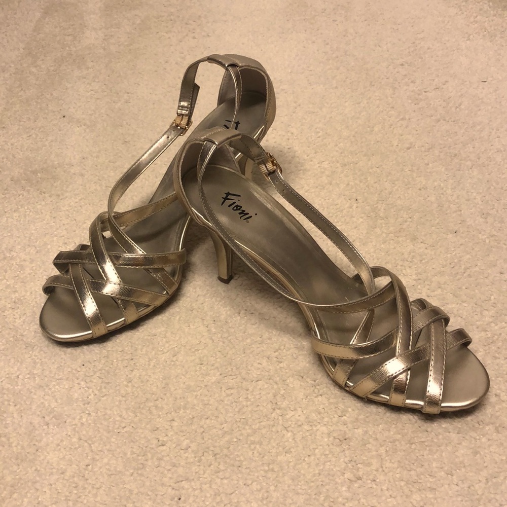 Strappy Metallic Sandals
